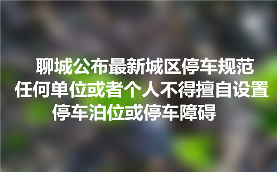 聊城公布最新城区停车规范 任何单位或者个人不得擅自设置停车泊位或停车障碍