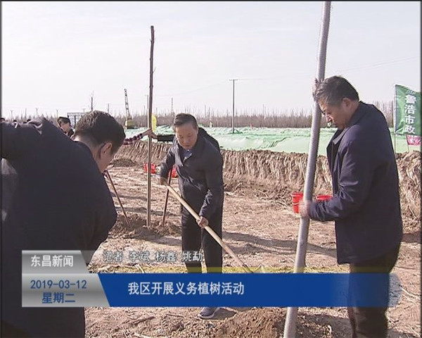 我区开展义务植树活动