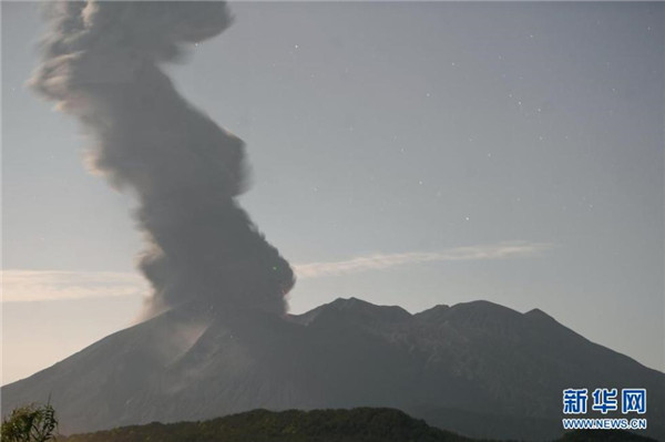 日本樱岛火山大规模喷发