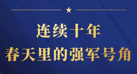 连续十年，春天里的强军号角