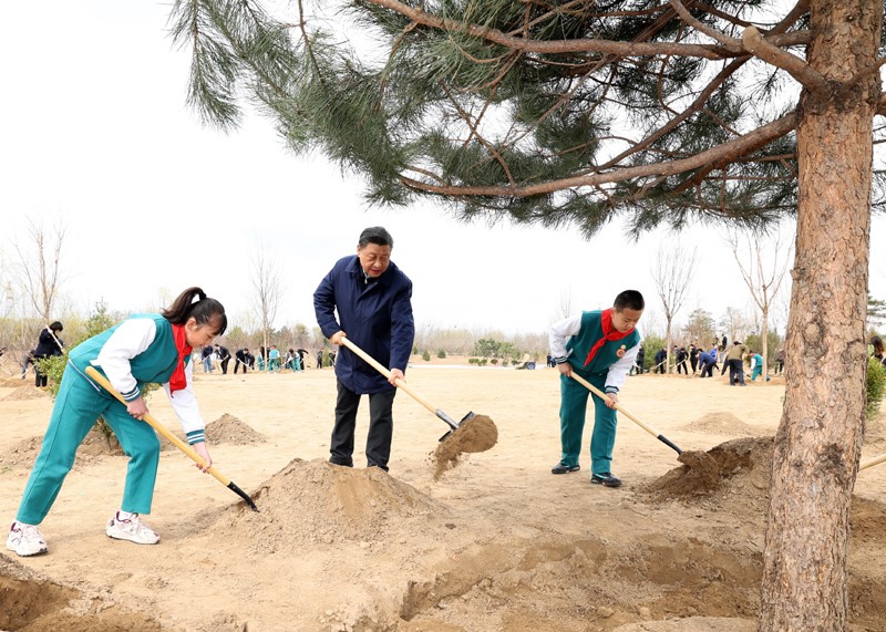 连续10年参加首都义务植树 习近平引领建设绿色家园