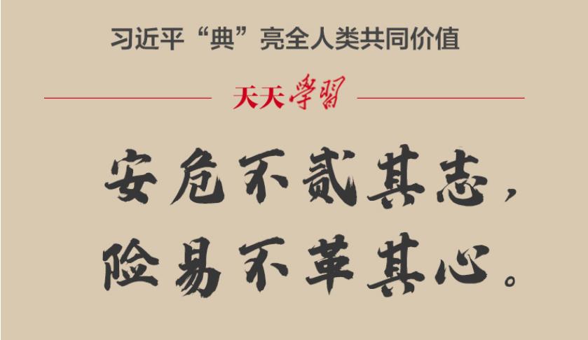 习近平“典”亮全人类共同价值｜安危不贰其志，险易不革其心