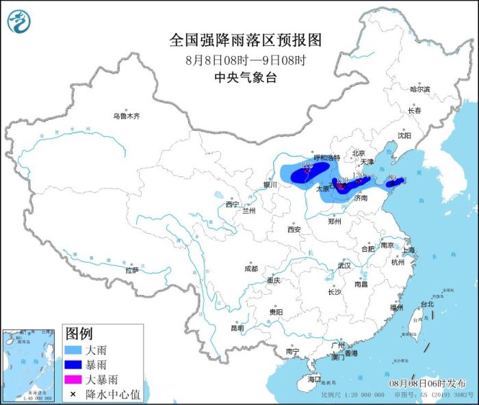 山西河北山东等地有较强降水 江汉江淮江南等地有持续性高温