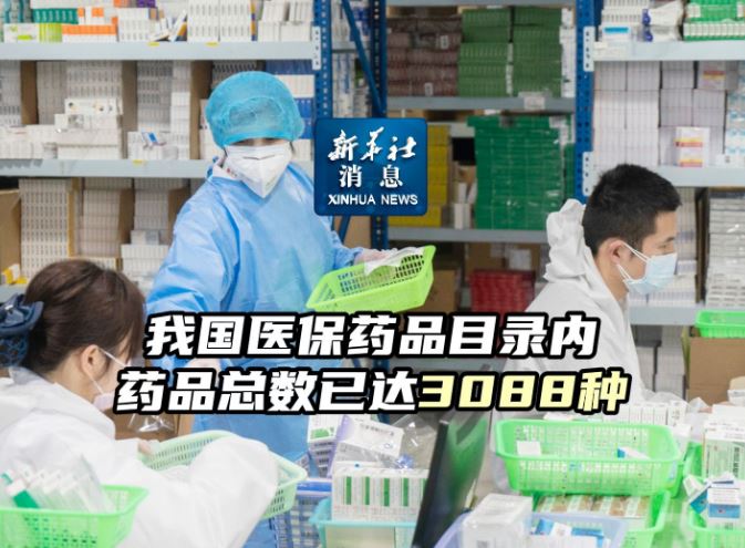新版医保目录药品增至3088种
