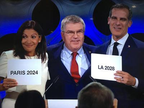 国际奥委会：巴黎和洛杉矶正式成为2024和2028夏奥会主办城市