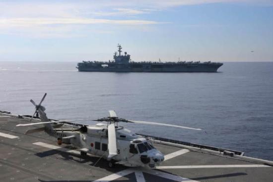 日媒曝日美航母在南海进行联演：向中国展示威慑能力